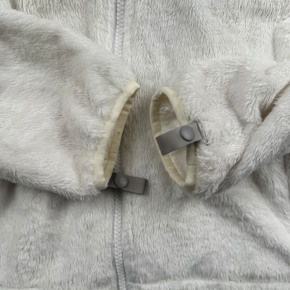 The North Face Fuzzy Fleece Jacket White Full Zip Women's L Regular 199 - Picture 3 of 8